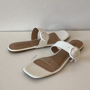 New WB Journee Collection Women's White Sandals
